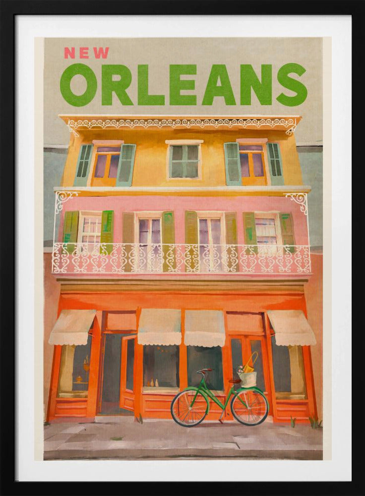 New Orleans Louisiana Vintage Travel Poster | Poster