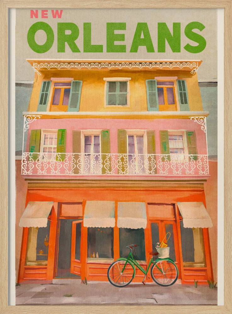 New Orleans Louisiana Vintage Travel Poster | Poster