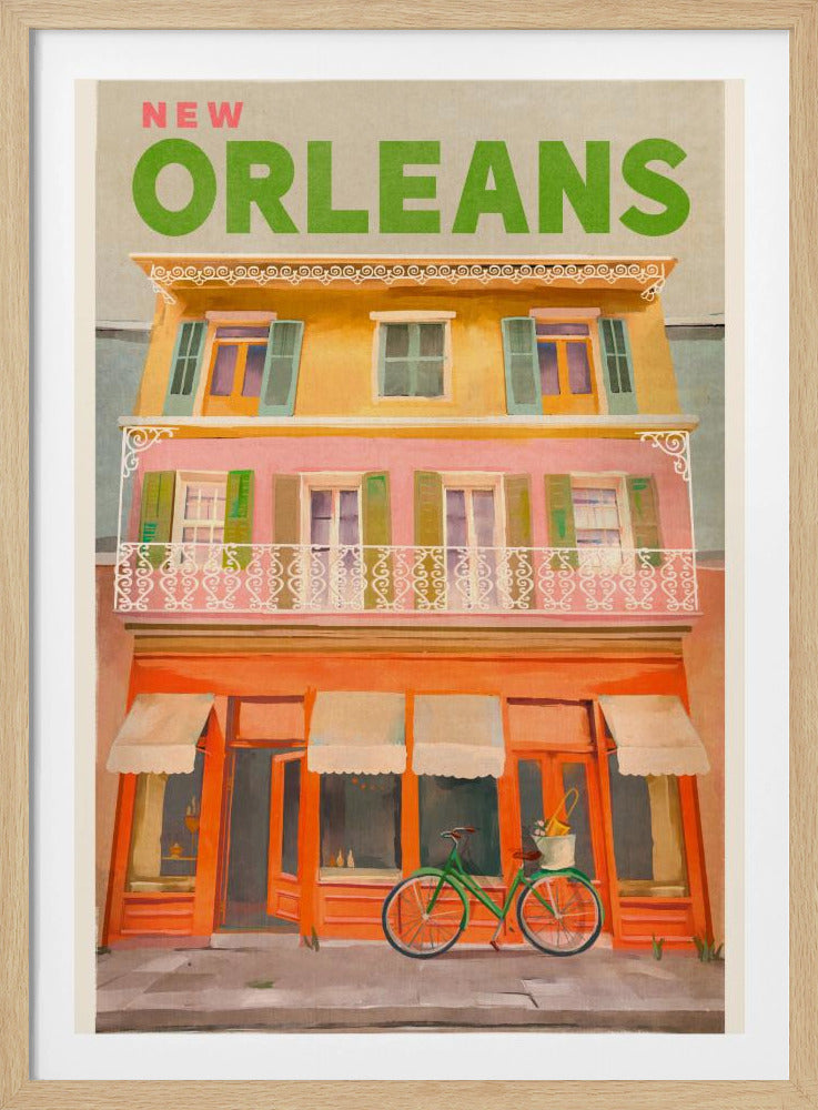 New Orleans Louisiana Vintage Travel Poster | Poster