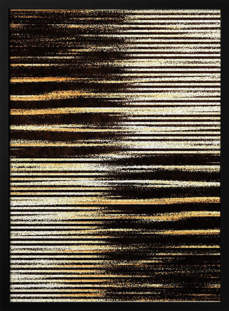 Black and Gold Horizontal Lines | Poster
