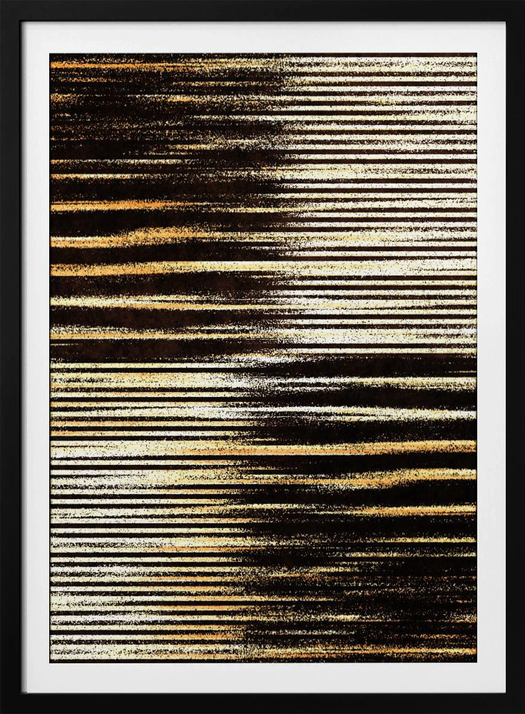 Black and Gold Horizontal Lines | Poster