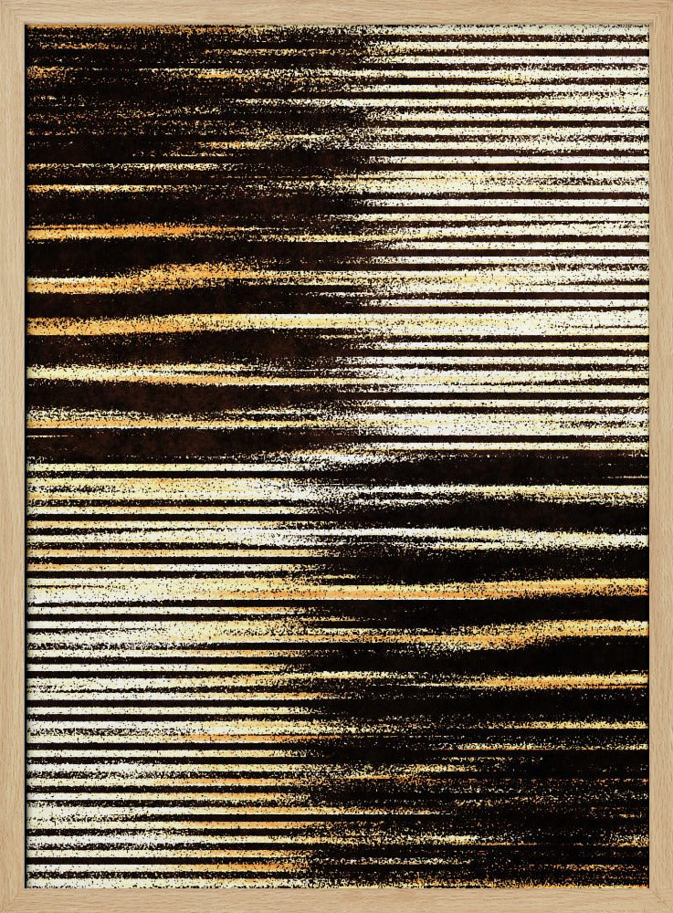 Black and Gold Horizontal Lines | Poster