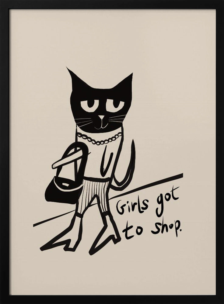 Cat shopping humour | Poster