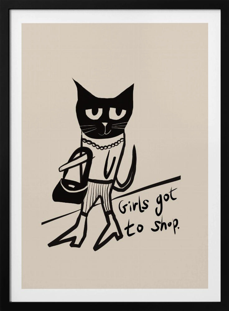 Cat shopping humour | Poster