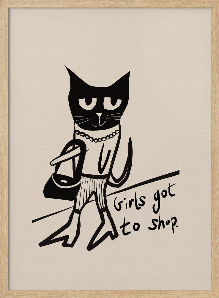 Cat shopping humour | Poster