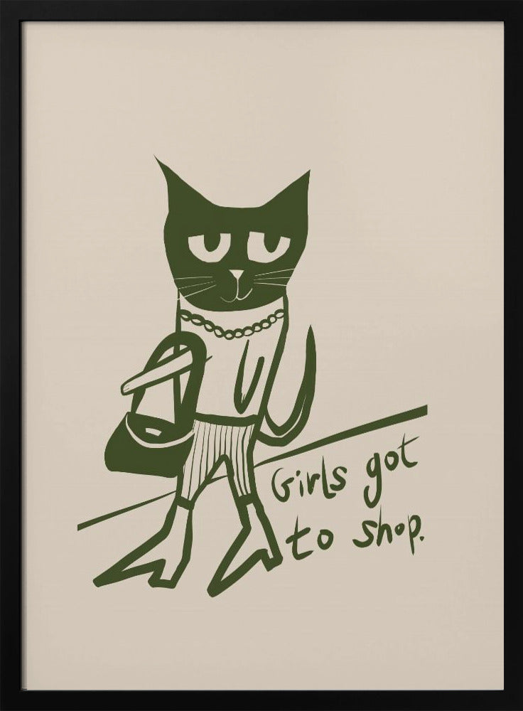 Cat shopping humour | Poster