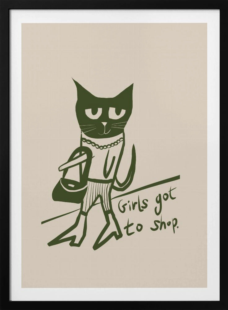 Cat shopping humour | Poster