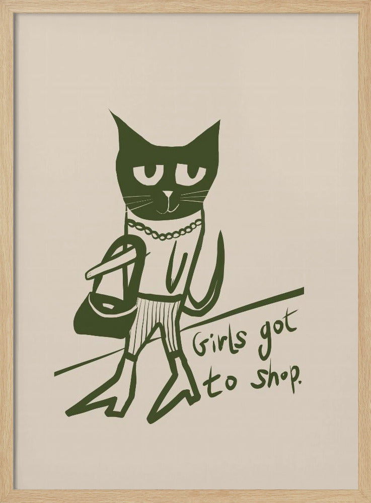 Cat shopping humour | Poster