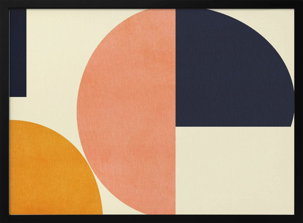 Rainbow Plus Shapes  Blue Mustard2 | Poster