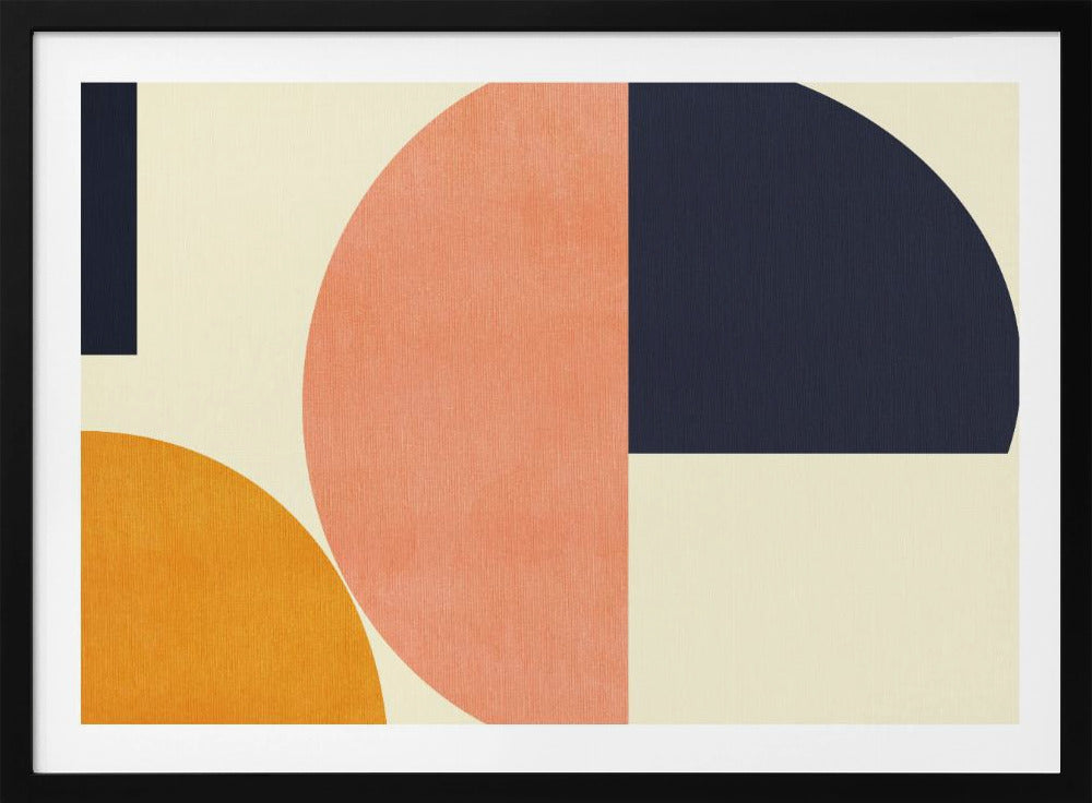 Rainbow Plus Shapes  Blue Mustard2 | Poster