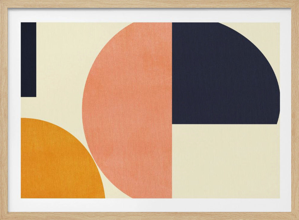 Rainbow Plus Shapes  Blue Mustard2 | Poster