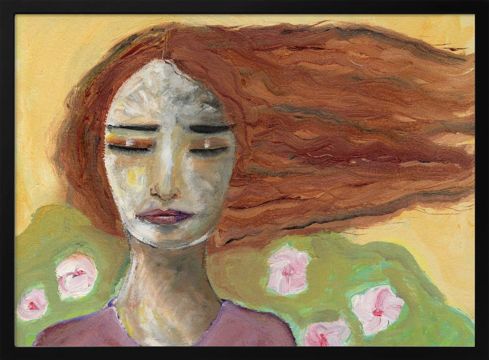 Lady dreaming in the wind. | Poster