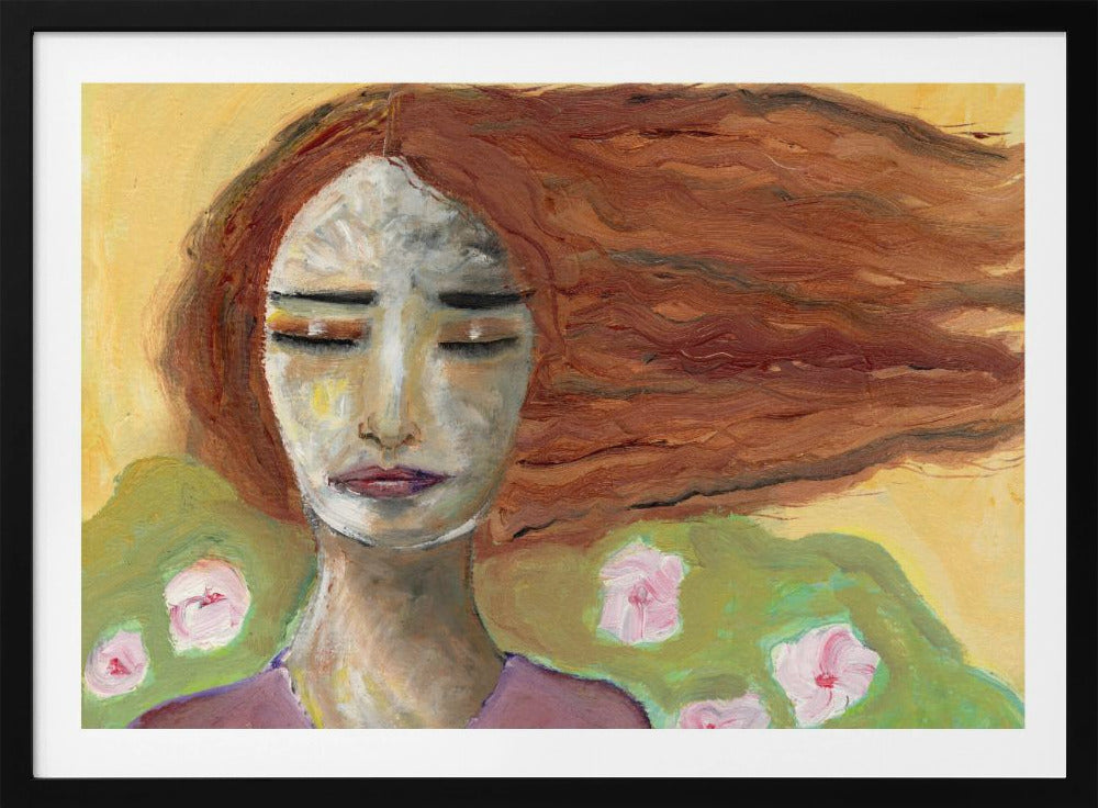 Lady dreaming in the wind. | Poster