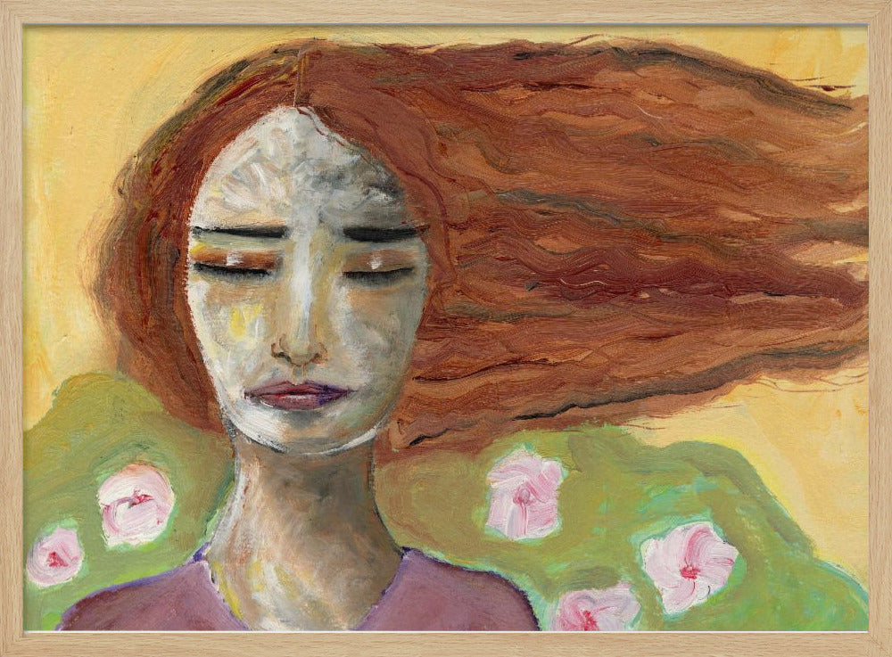 Lady dreaming in the wind. | Poster