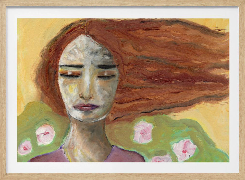 Lady dreaming in the wind. | Poster
