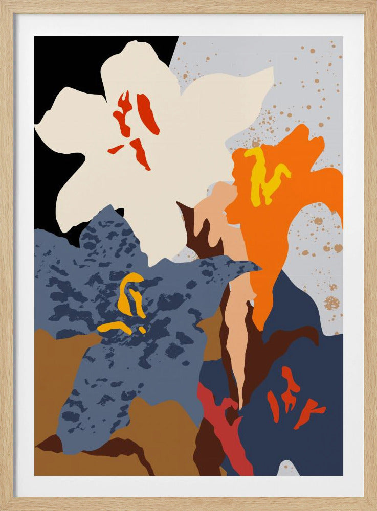 Abstract Lilies Close Up | Poster