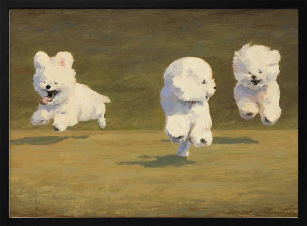 Three Dogs Running | Poster