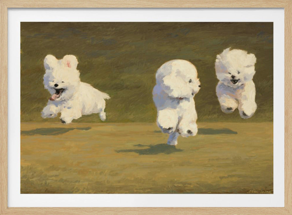 Three Dogs Running | Poster