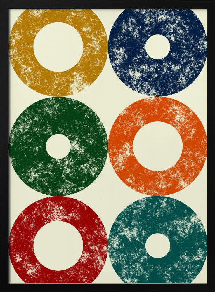 Colorful Circles Row | Poster