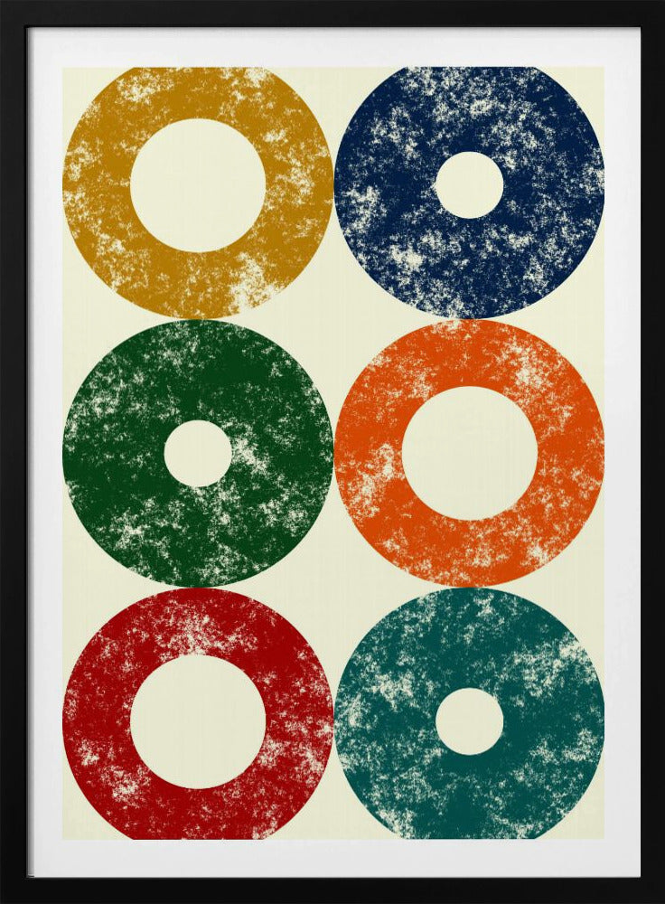 Colorful Circles Row | Poster