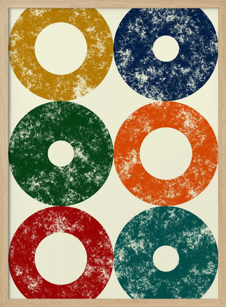 Colorful Circles Row | Poster