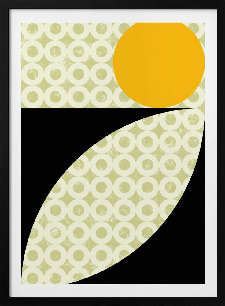 Geometric Shapes with a Bold Yellow Circle | Poster
