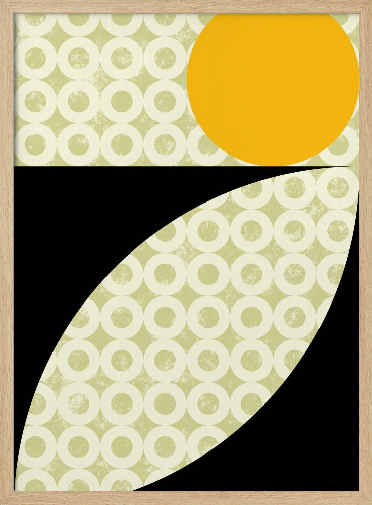 Geometric Shapes with a Bold Yellow Circle | Poster
