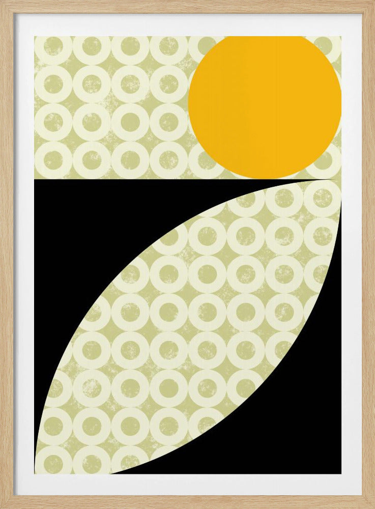 Geometric Shapes with a Bold Yellow Circle | Poster