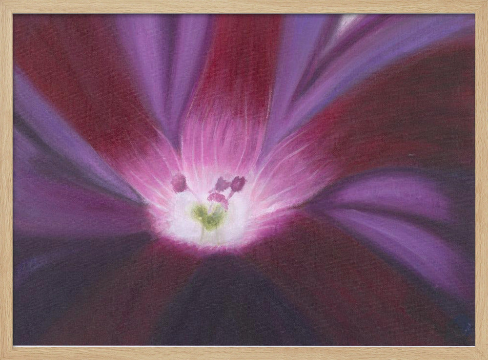 Purple Flower Oil on Canvas | Poster