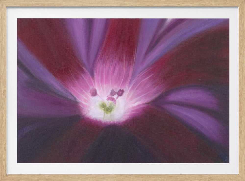 Purple Flower Oil on Canvas | Poster