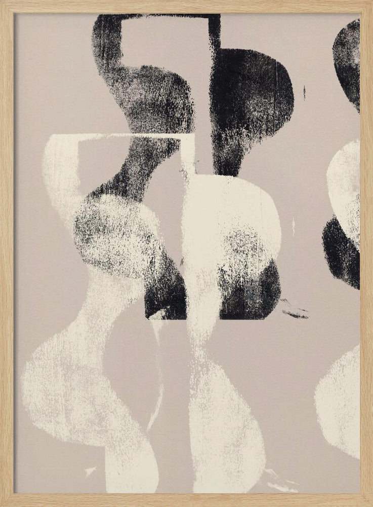 Tango – Organic Shapes in Black and Beige | Poster