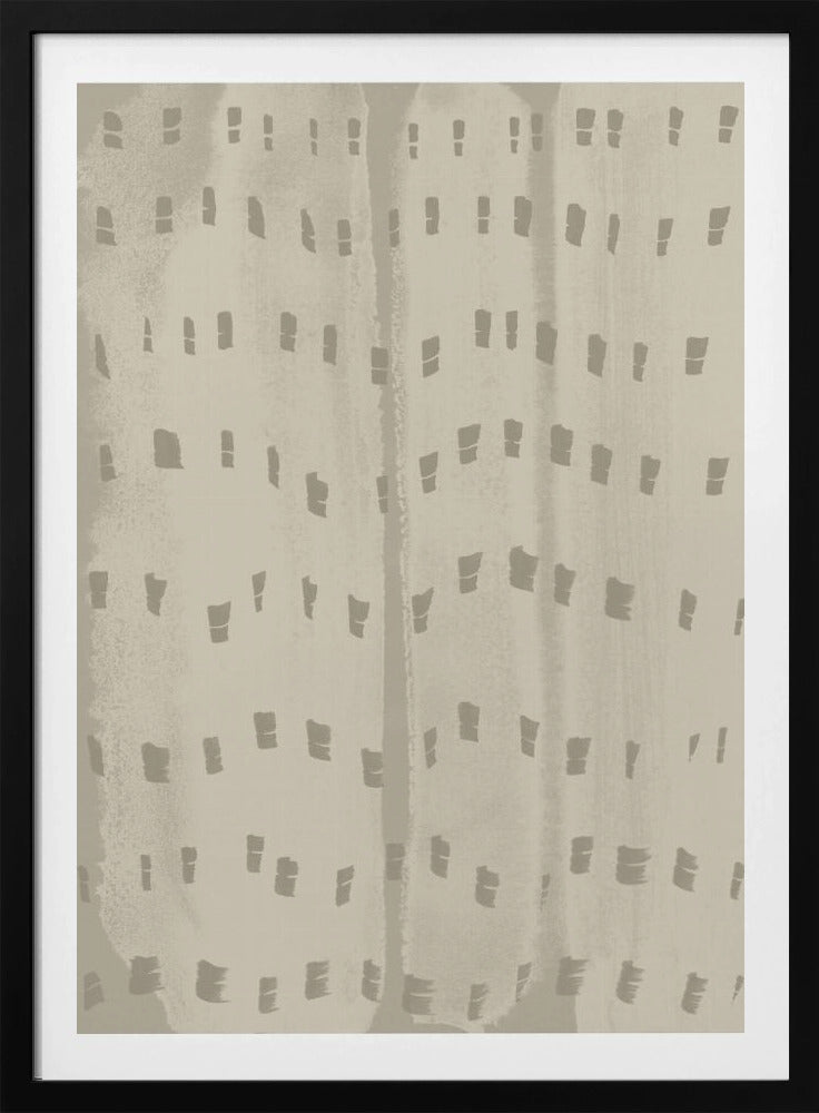 Soft Wave Rhythm – Wabi-Sabi Pattern in Beige | Poster