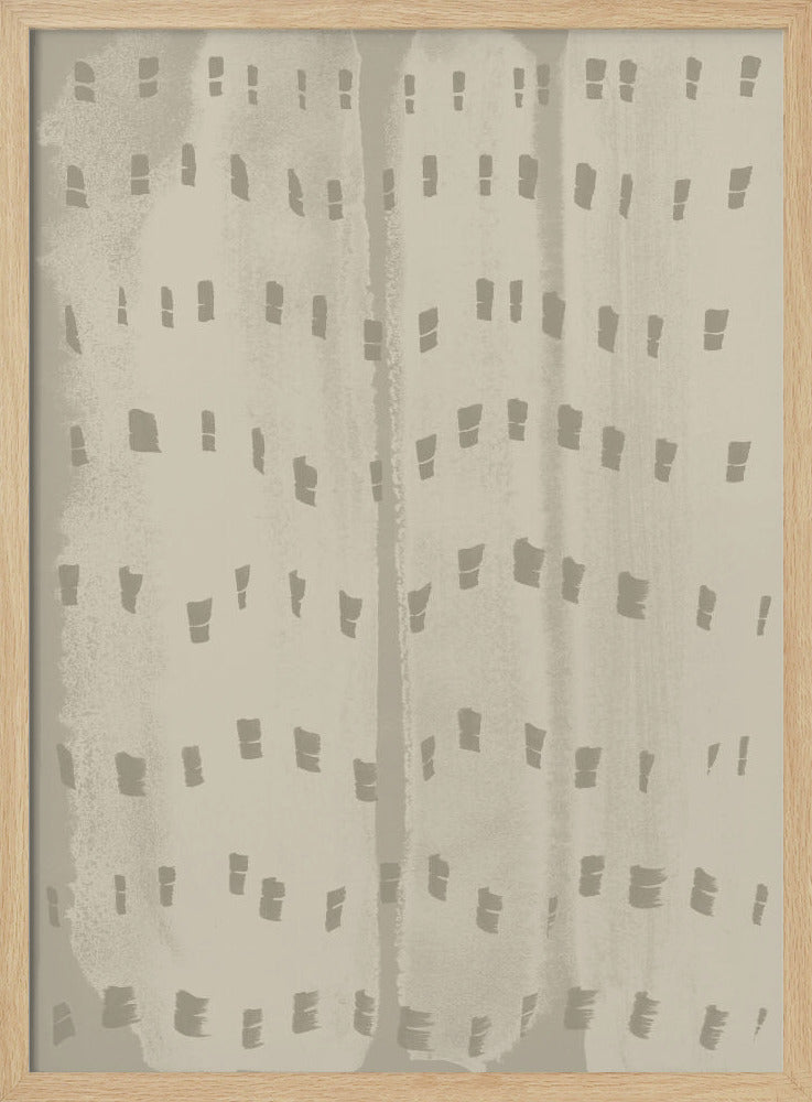 Soft Wave Rhythm – Wabi-Sabi Pattern in Beige | Poster