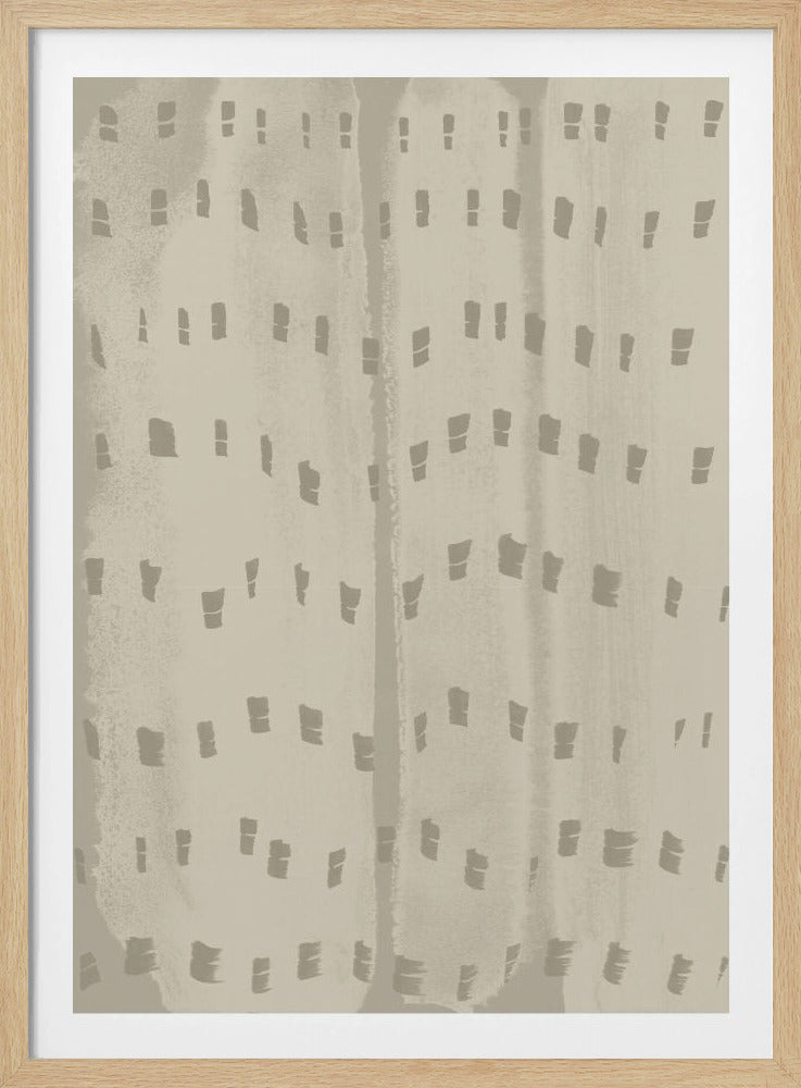 Soft Wave Rhythm – Wabi-Sabi Pattern in Beige | Poster