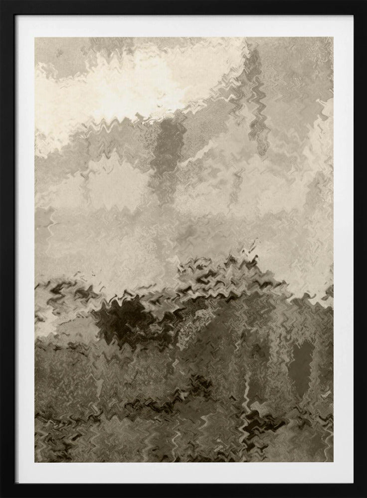 Over the Hills. Reflections. Abstract Lanscape In Neutral Colors No. 2 | Poster