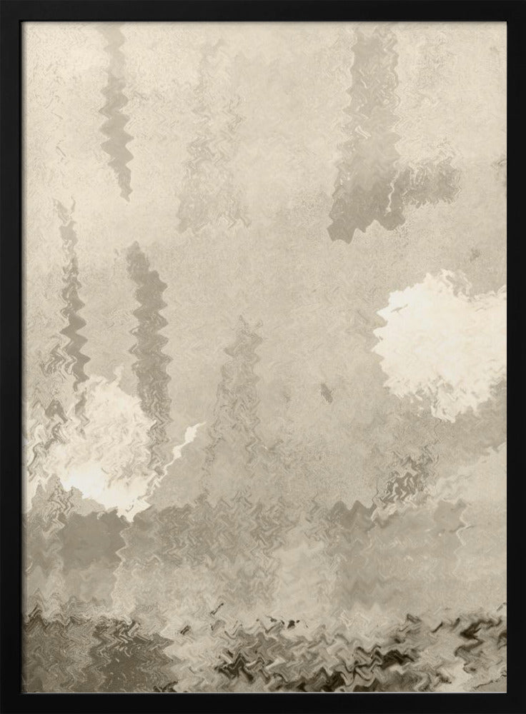 Two Moons. Reflections. Abstract Lanscape In Neutral Colors No.1 | Poster