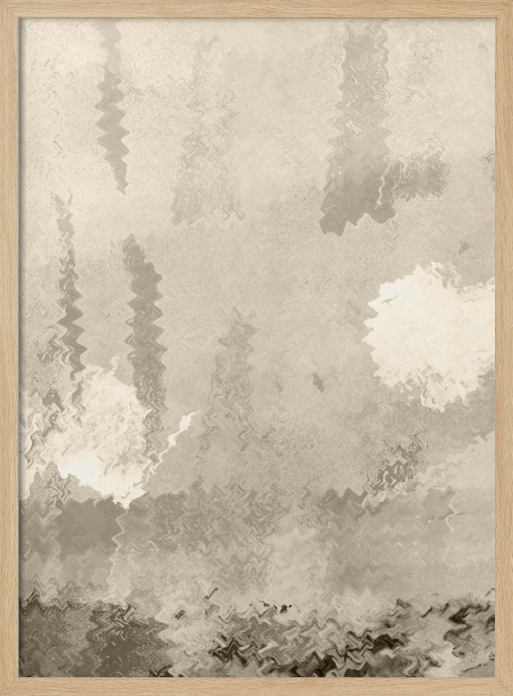 Two Moons. Reflections. Abstract Lanscape In Neutral Colors No.1 | Poster