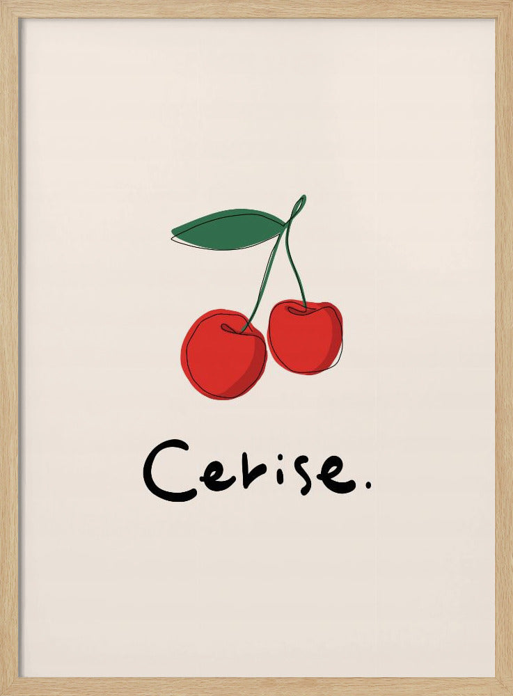 Modern French Fruits Collection &quot;Cherry / Cerise&quot; | Poster