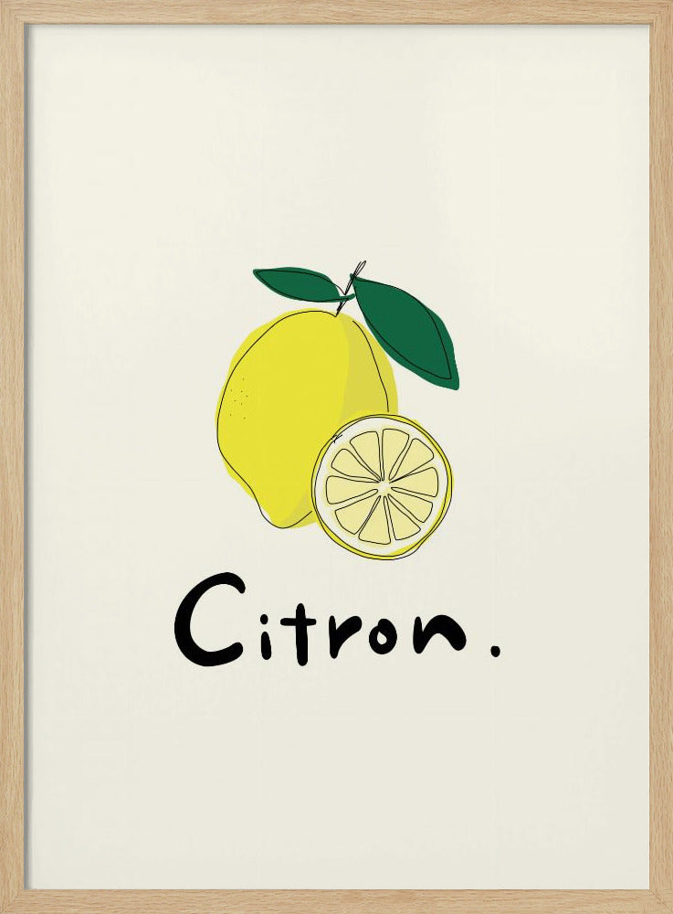 Modern French Fruits Collection &quot;Lemon / Citron&quot; | Poster