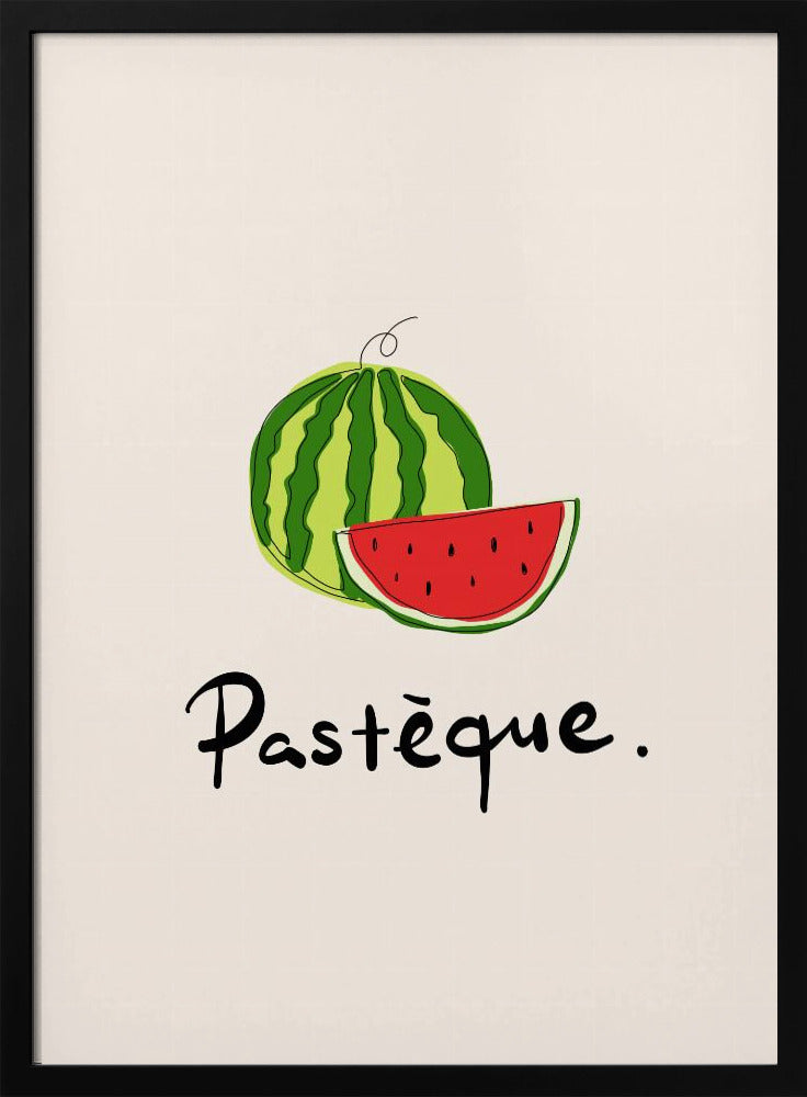 Modern French Fruits Collection &quot;Watermelon / Pastèque&quot; | Poster