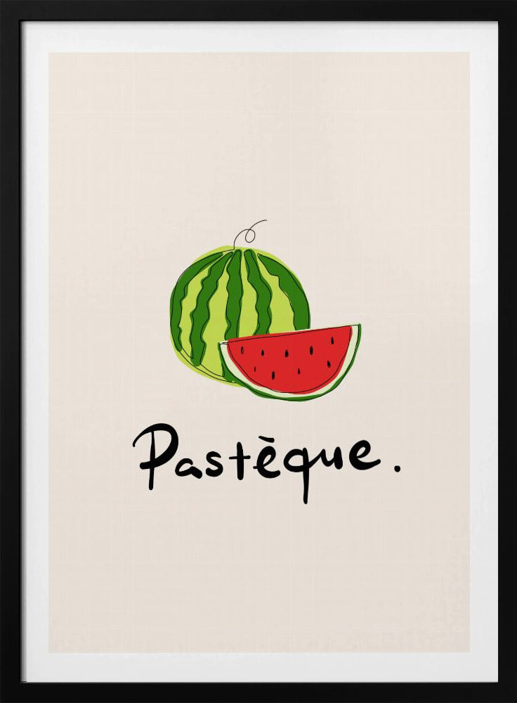 Modern French Fruits Collection &quot;Watermelon / Pastèque&quot; | Poster