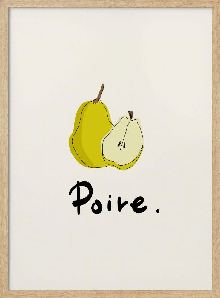 Modern French Fruits Collection &quot;Pear / Poire&quot; | Poster