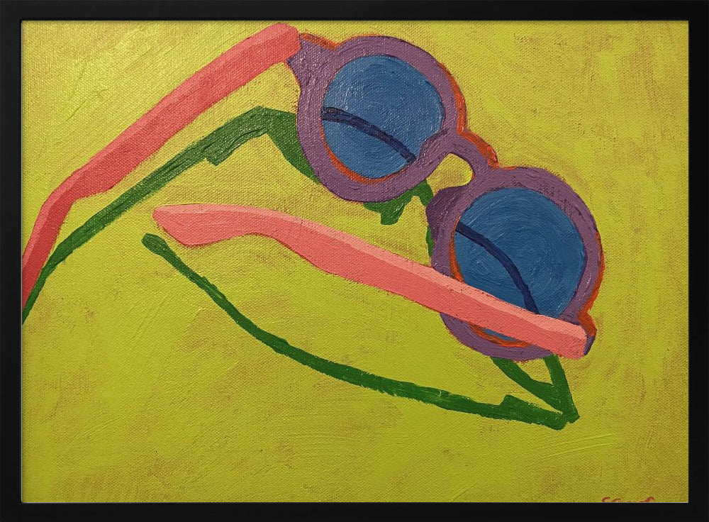 Sunglasses on Yellow Green | Poster