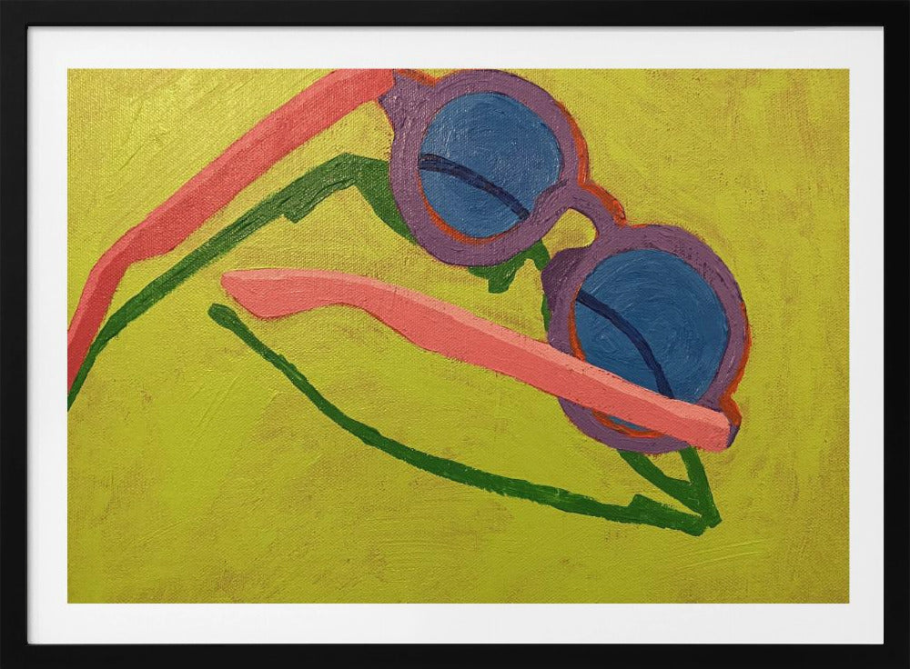 Sunglasses on Yellow Green | Poster