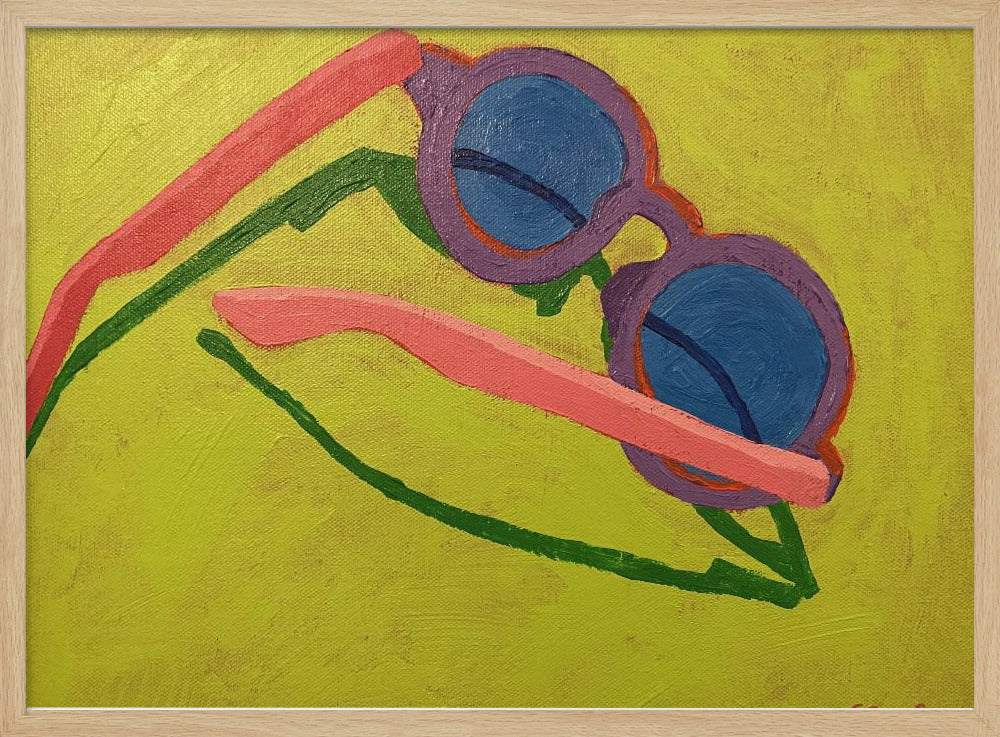 Sunglasses on Yellow Green | Poster