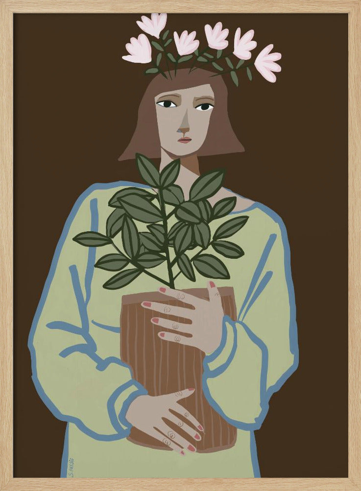 Plant mum brown | Poster