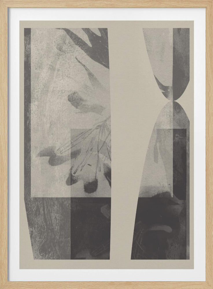 Neutral Organic Shapes in taupe and white | Poster