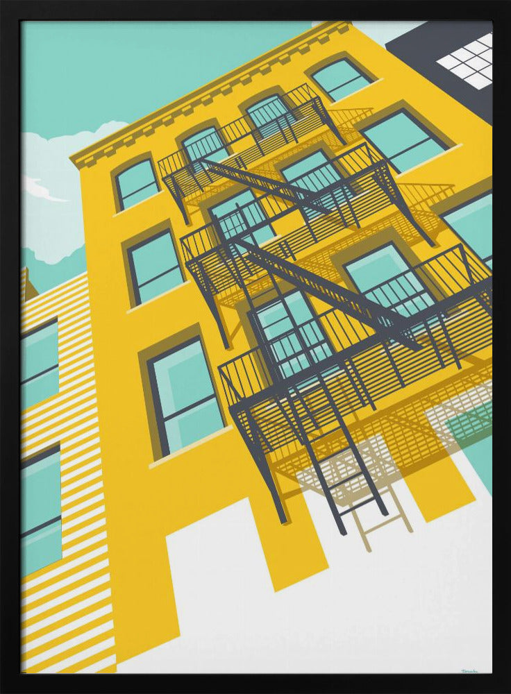 NYC Brooklyn Yellow | Poster