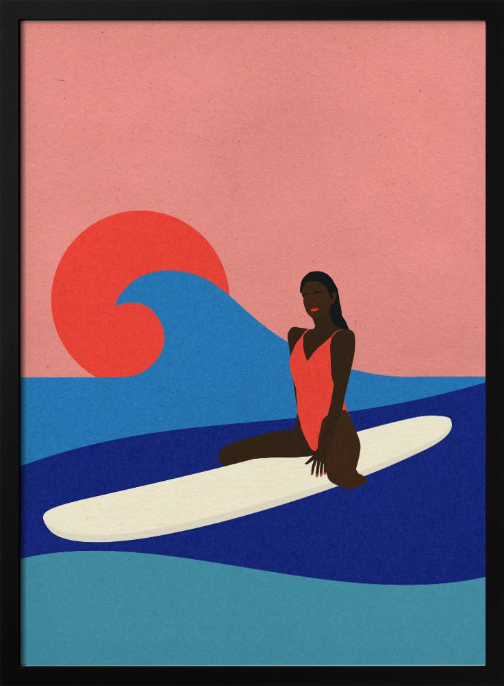 Girl On a Surfboard | Poster