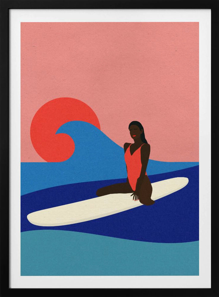 Girl On a Surfboard | Poster